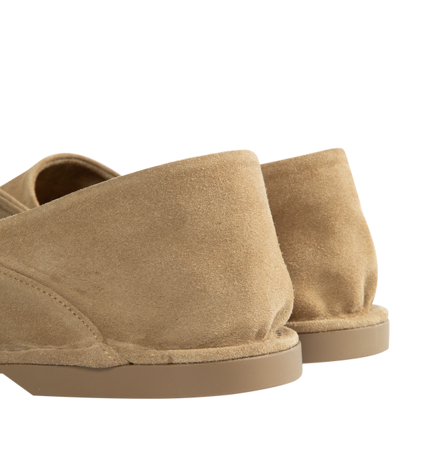 Image 3 of 4 - BROWN - LOEWE Folio Slipper featuring a lightweight deconstructed upper, flexible tonal rubber sole and signature round asymmetrical toe shape. Padded insole and rubber outsole. Calf Suede. Made in Italy.  
