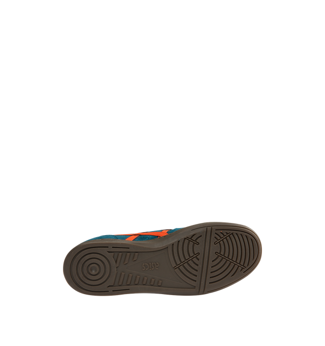 Image 4 of 5 - BLUE - ASICS Skyhand OG Sneaker featuring minimalistic suede paneling, FLYTEFOAM PROPEL cushioning, EVA heel wedge and gum outsole.