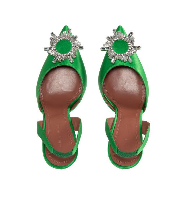 PLATFORM SATIN SLINGBACK PUMPS