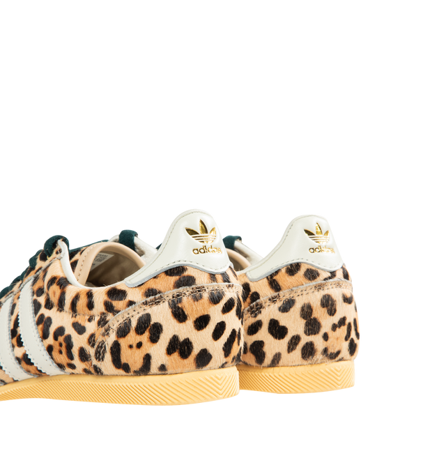 Image 3 of 5 - BROWN - ADIDAS Japan Sneaker featuring regular fit, lace closure, leather upper, textile sockliner, rubber outsole, double-stitched T-toe, COLD CEMENT construction and 3-Stripes branding.