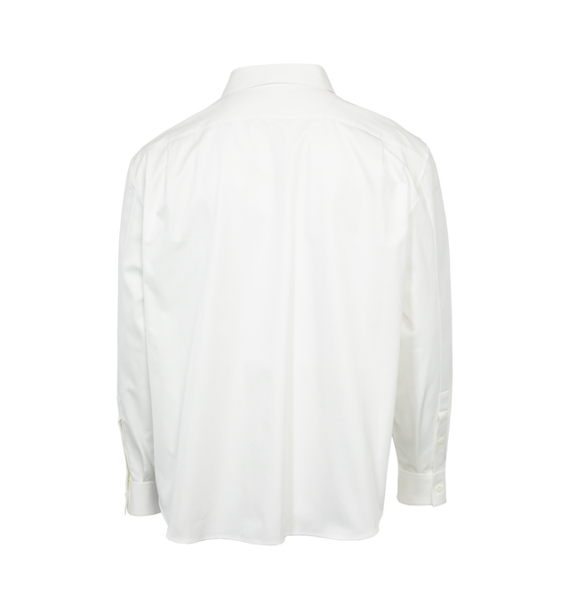 Image 2 of 3 - WHITE - LOEWE Shirt featuring relaxed fit, regular length, mandragora embroidery at the front, classic collar, long sleeves, buttoned cuffs, button front fastening, curved hem and anagram embroidery placed at the front. 100% cotton. 
