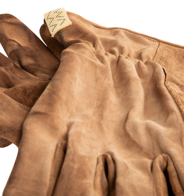 Image 2 of 2 - BROWN - VISVIM Leather Gloves DMGD featuring Italian vegetable tanned horsehide and damaged finish.