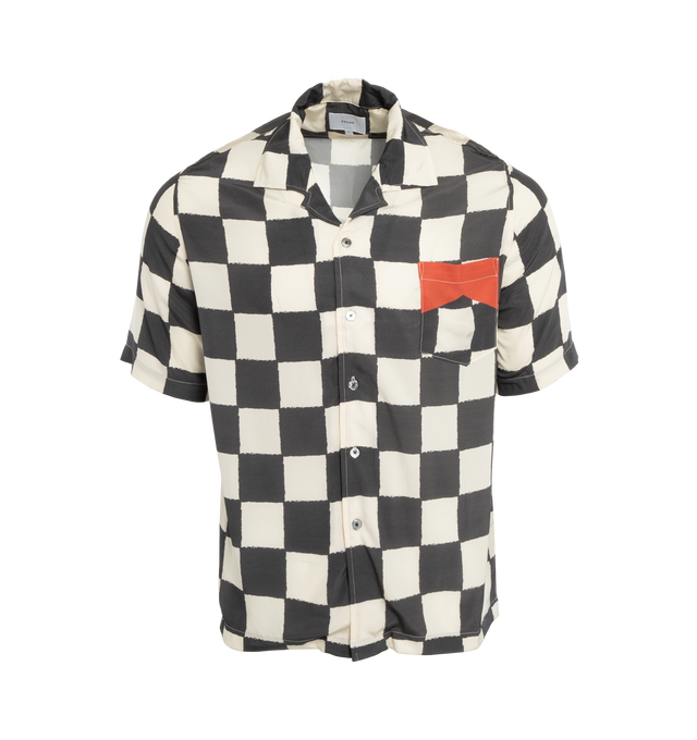 SILK PRINTED BROKEN CHECKER SHIRT (MENS)