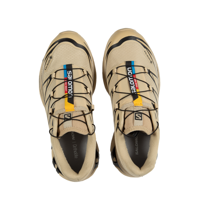 Image 5 of 5 - BROWN - XT-6 GORE-TEX rubber-trimmed mesh sneakers featuring the brand's signature Agile Chassis system and Mud Contagrip soles. Made from GORE-TEX, for resiliance, an innovative ePE membrane, PFC-free,and anti-debris mesh construction, as well as durable cushioning and stability.