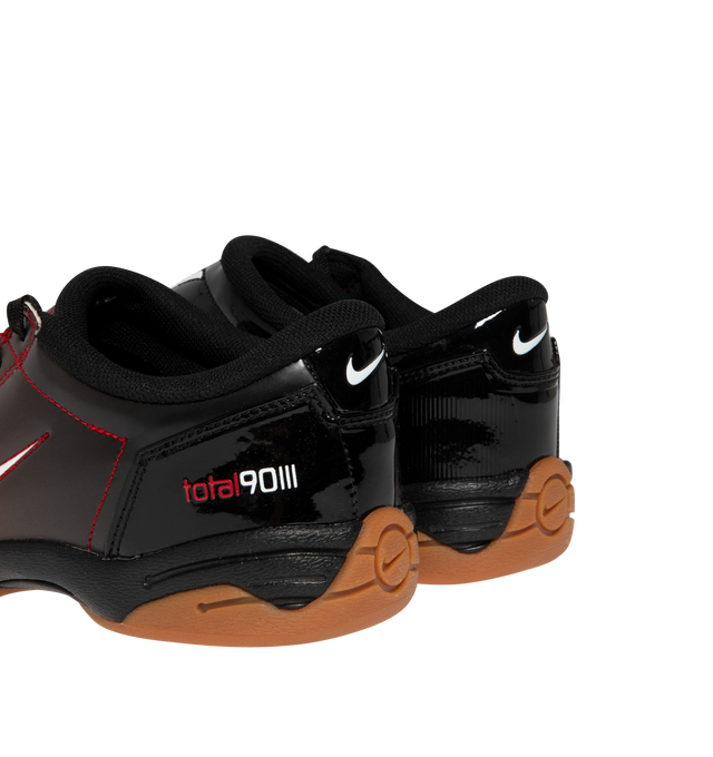 Image 3 of 5 - BLACK - NIKE Total 90 Sneaker featuring original quilted upper, asymmetrical lacing, synthetic leather, a flat rubber sole, low-cut silhouette, padded collar and foam midsole.