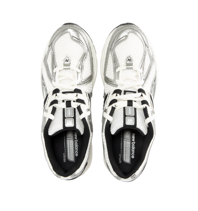 Image 5 of 5 - SILVER - NEW BALANCE 1906R Sneakers featuring mesh upper, metallic leather overlays, ABZORB midsole, N-ergy technology and stability web outsole.