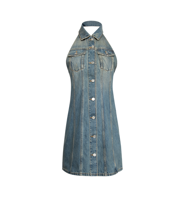 HALTER DENIM DRESS (WOMENS)