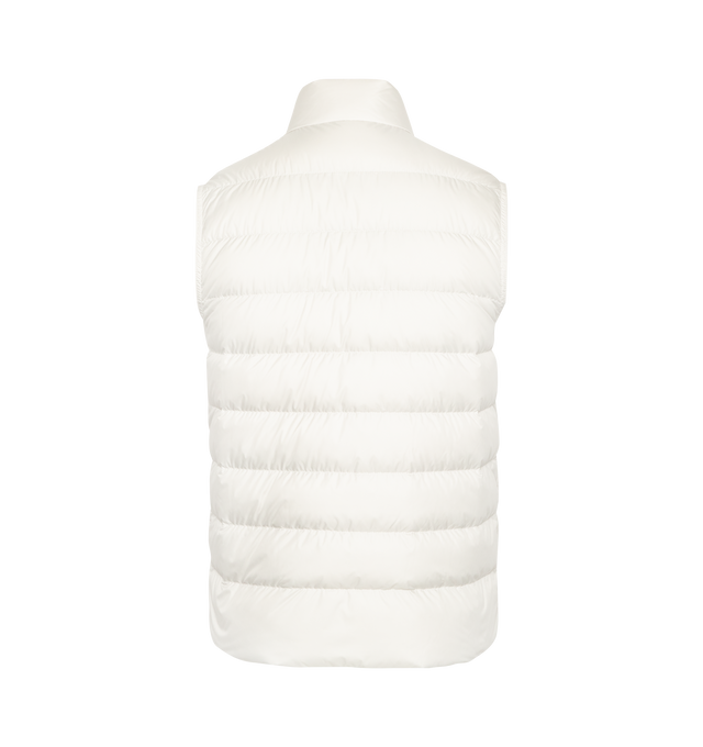 Image 2 of 2 - WHITE - MONCLER Treompan Down Vest featuring lightweight micro chic lining, down-filled, collar with snap button closure, zipper closure and zipped pockets. 100% polyester. Padding: 90% down, 10% feather. 