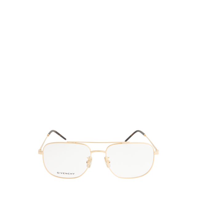 Image 1 of 3 - GOLD - GIVENCHY City Sunglasses featuring adjustable nose pads, logo signature engraved on both temples and thin, tapered arms. 100% UVA/UVB protection.
