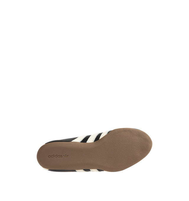 Image 4 of 5 - BLACK - ADIDAS Tokyo Sneaker featuring low-profile, minimal design, quilting on the toes, 3-stripes, regular fit, lace closure, leather upper, soft feel, synthetic lining and rubber outsole.