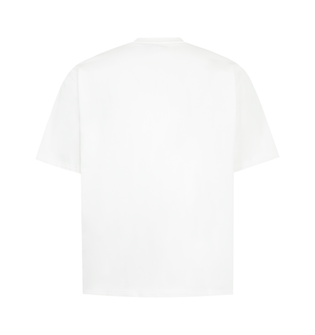 Image 2 of 2 - WHITE - PLEASURES Twitch Studded Crewneck featuring crew neck, short sleeves, regular fit and studded applique logo. 91% cotton, 9% polyester.