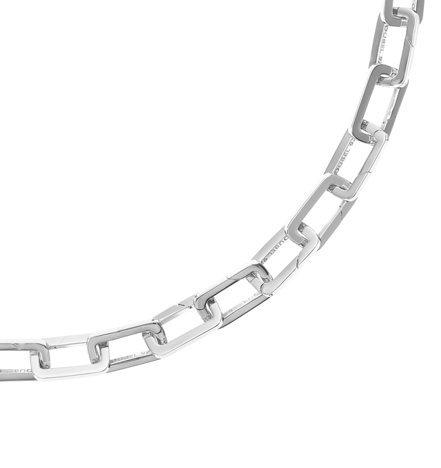 Image 8 of 8 - SILVER - Poubel by The Gstaad Guy Necklace Links composed of 43 interchangeable sterling silver links, acting as a canvas for your Poubel charms. Poubel links are made with recycled, rhodium plated, sterling silver, comprised of 92.5% pure silver and 7.5% other metals. The addition of other metals makes our links more durable, without compromising colour or shine. Circumference: 50 cm. Size: one size fits all, as links can be independently added or removed. Charms and pendants sold separatel