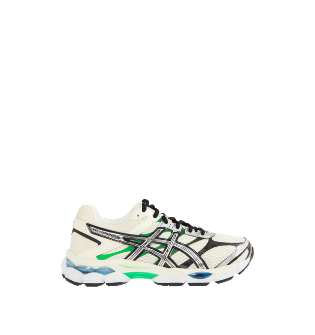 Image 1 of 5 - WHITE - ASICS Gel-Cumulus 16 Sneaker featuring breathable mesh underlays, 2010s design aesthetics, FLUIDRIDE midsole, rearfoot and forefoot GEL technology, lace up closure and sockliner.