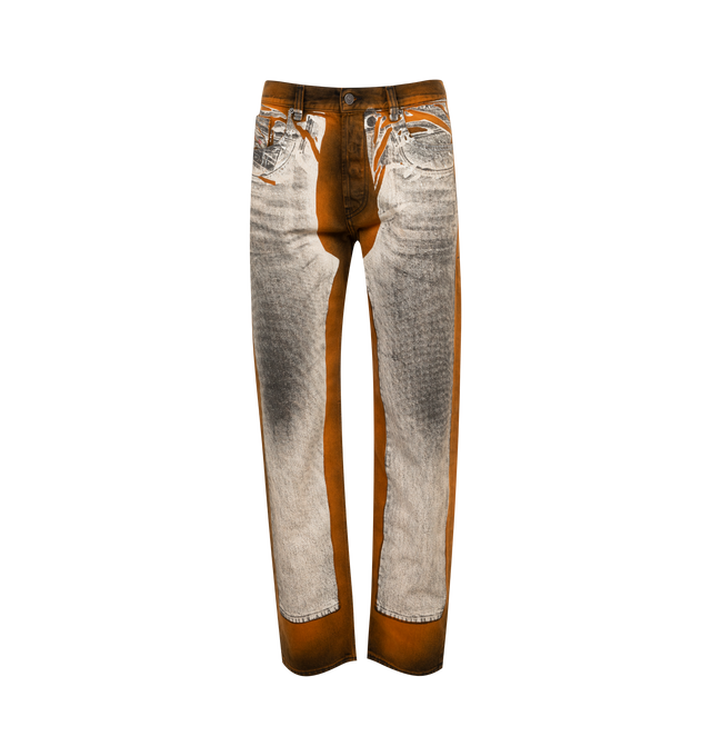 Image 1 of 3 - MULTI - DIESEL Straight Jeans 2010 D-Macs featuring loose style with a regular waist, straight leg, distinctive label and button fly. 100% cotton. 