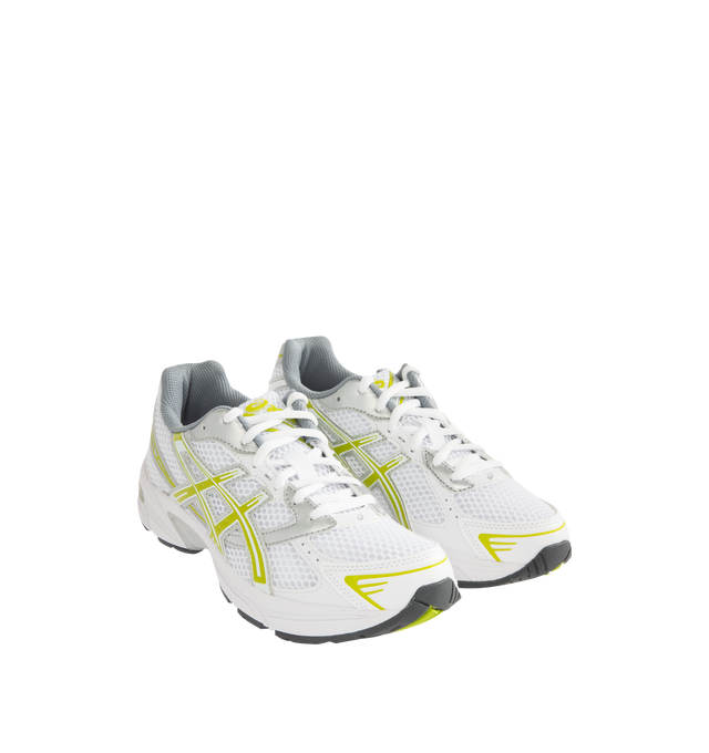 Image 2 of 5 - YELLOW - Asics GEL-1130 Sportstyle Retro Sneaker featuring late 2000s runner aesthetic reimagined with overlays and breathable mesh underlays, GEL technology cushioning for excellent shock absorption.
