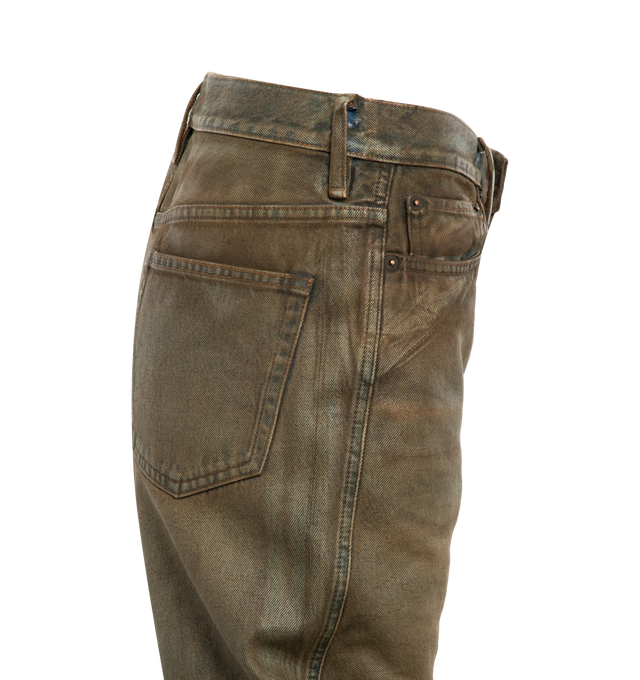 RELAXED FIT COATED JEANS (WOMENS)