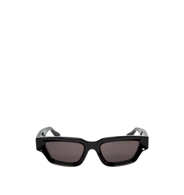 Image 1 of 3 - BLACK - BOTTEGA VENETA Square Sunglasses featuring acetate frames and gold-tone hardware at temples. Made in Italy. 