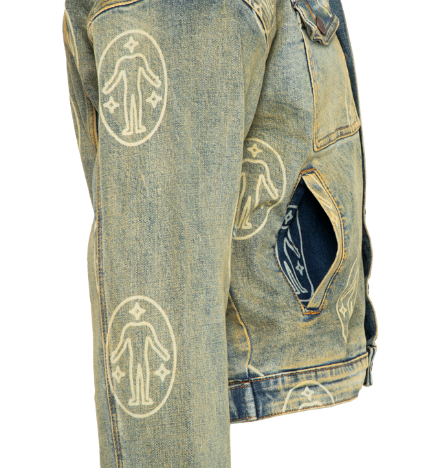 DENIM JACKET ALLOVER LOGO