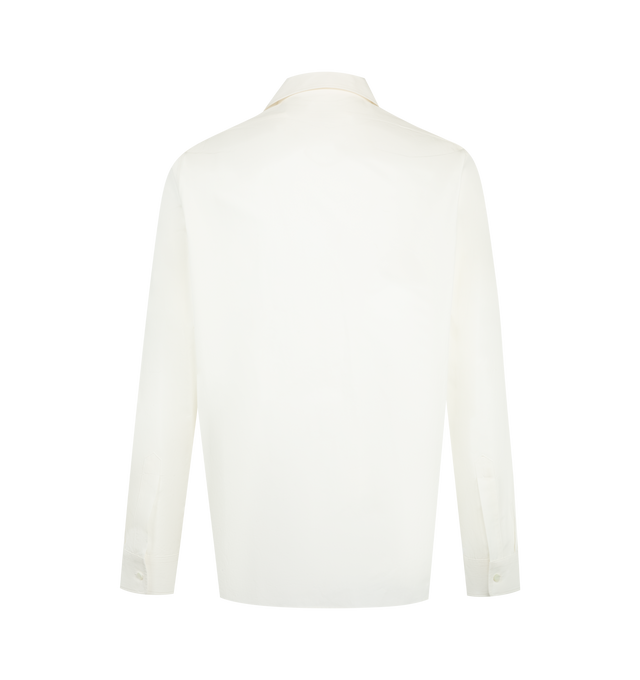 Image 2 of 2 - WHITE - Jil Sander Men's Cotton Shirt is crafted from cotton and features a refined silhouette rooted in the brand's signature minimalist aesthetic. Designed with a classic shirt construction and clean tailoring that lends a timeless, versatile appeal. Main Material: Cotton.