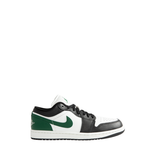 Image 1 of 5 - MULTI - Men's Air Jordan 1 Low Sneakers feature a genuine leather upper with the iconic low-top silhouette for a clean, timeless heritage look. These lifestyle sneakers combine encapsulated Air-Sole cushioning with a durable rubber outsole for lightweight comfort, lasting support, and reliable everyday traction. Main Material: Genuine Leather. Midsole: Encapsulated Air-Sole Unit. Sole: Rubber.