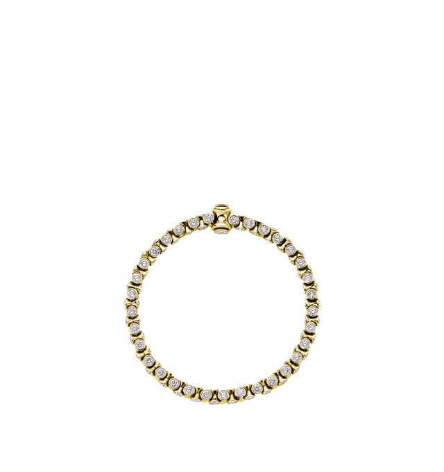 Image 1 of 2 - GOLD - OX Ourglass Bracelet featuring a proprietary design, rotating links, specially engineered clasp and diamonds visible from every angle. Weight: 24g. Total Carat Weight: Size 7 - 14.00. Quality: E/F-VS natural diamonds. Shape: Round Brilliant. Hirshleifers offers a range of initial pieces from this collection in-store. For personal consultation and detailed information about jewelry, please contact our dedicated stylist team at personalshopping@hirshleifers.com.This item may be restricte