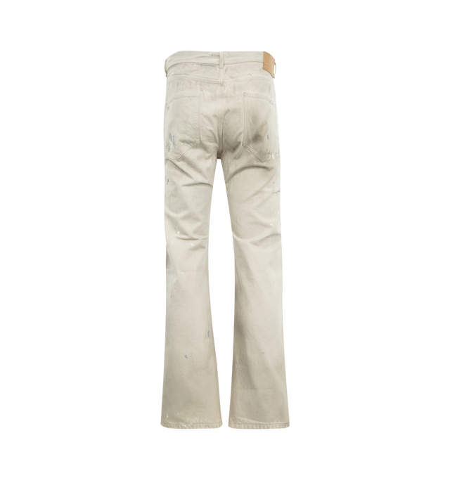 Image 2 of 3 - NEUTRAL - ENFANTS RICHES DEPRIMES Flare Jeans featuring mid rise, five pocket styling, button fly, vintage wash and distressing throughout. 100% cotton.