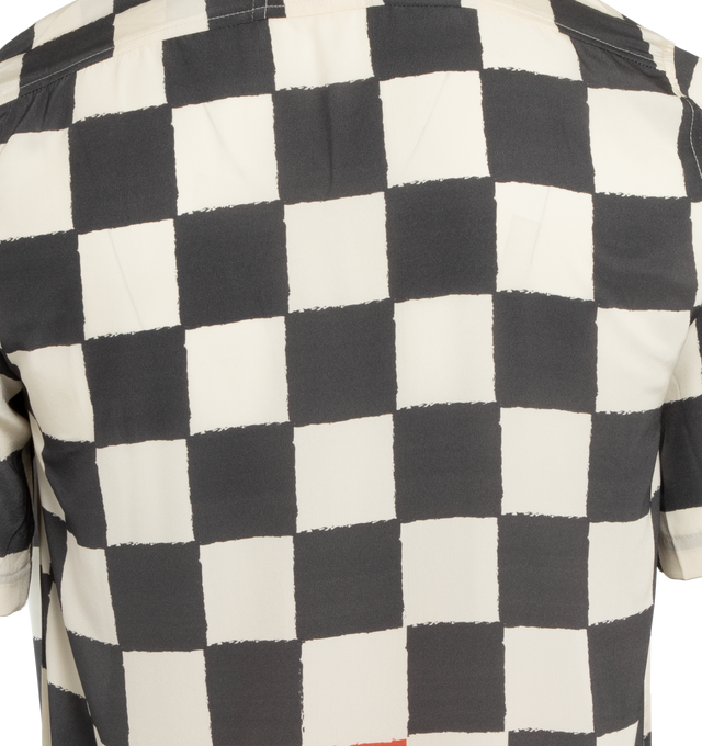 SILK PRINTED BROKEN CHECKER SHIRT (MENS)