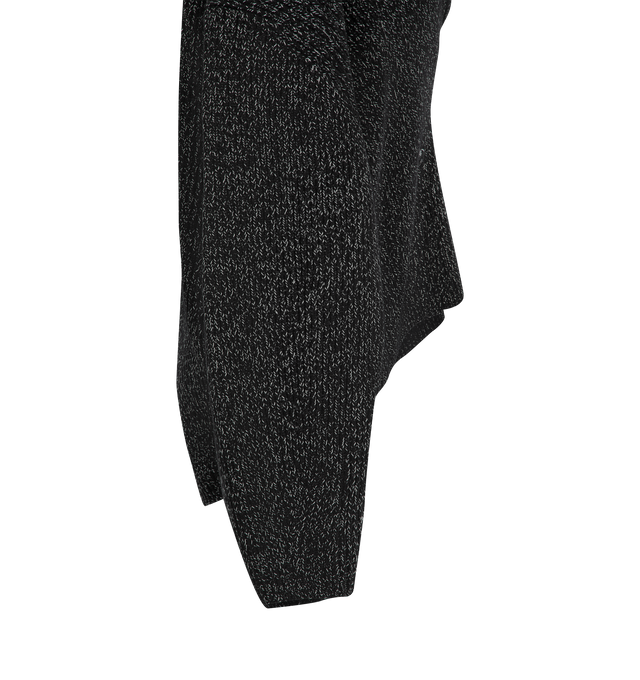 Image 3 of 3 - BLACK - Toteme Women's Oversized Shawl-Lapel Cardigan features wide sleeves, curved shawl lapels, and rounded proportions. It is knitted from heavyweight, ribbed wool and is set with a double-breasted button front. Materials: 82% RWS wool, 13% cotton, 5% polyamide.