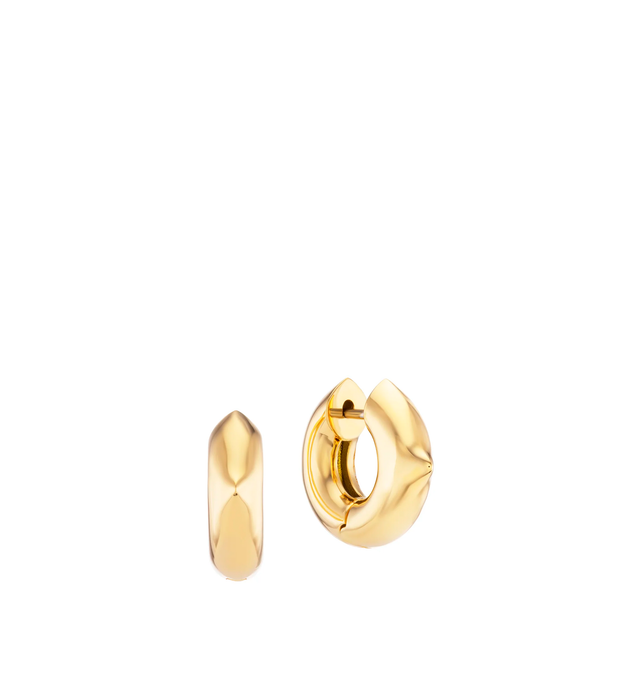 Image 1 of 1 - GOLD - UNIFORM OBJECT Vector Huggie Earring featuring 10.7G of 18K yellow gold.