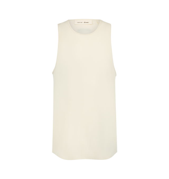 Image 1 of 2 - NEUTRAL - Fear of God Mens Essential Tank is crafted from a soft knit for elevated comfort. Features a sleeveless silhouette, ribbed construction, and a classic crew neckline.