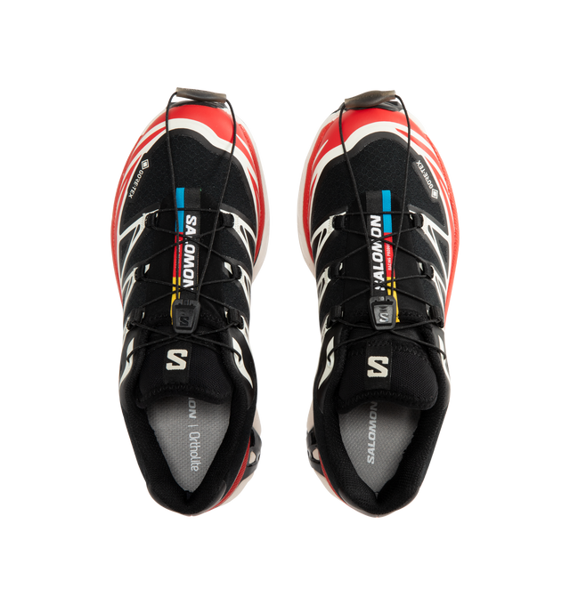 Image 5 of 5 - BLACK - SALOMON XT-6 GTX Sneaker featuring synthetic upper, GORE-TEX Waterproof, Quicklace System, textile lining and rubber outsole.