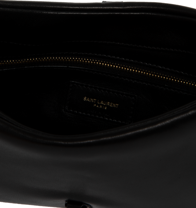Image 3 of 3 - BLACK - SAINT LAURENT Le 5  7 Puffer featuring padded lambskin, leather tab closure, inner zip pocket and adjustable strap. 9 X 6.2 X 2.5 inches. 90% lambskin, 10% metal. 