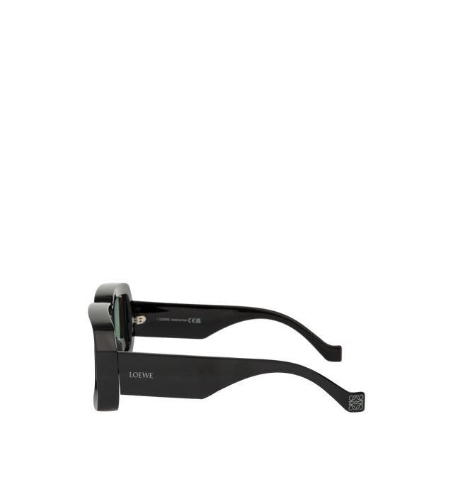 Image 2 of 3 - BLACK - Loewe Paula's Ibiza Dive In mask-shaped sunglasses in acetate featuring universal fit, UVA/UVB protection and metal LOEWE logo. Made in Italy.