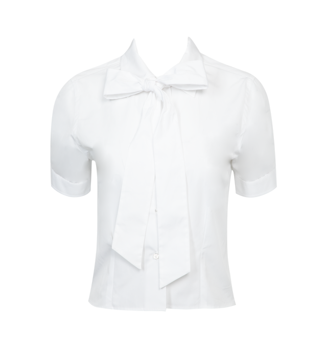 SHORT SLEEVE BOW BLOUSE (WOMENS)