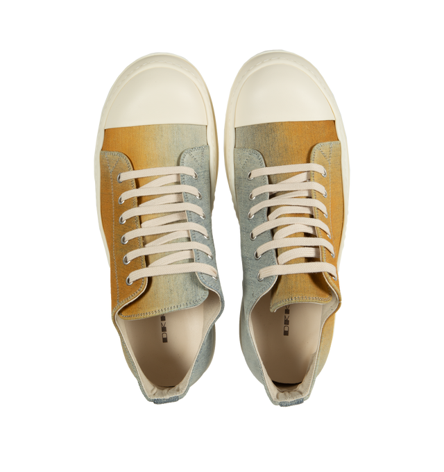 Image 5 of 5 - MULTI - DARK SHADOW Ombr Low Sneakers featuring round toe, rubber toecap, eyelet detailing, branded insole, full lining, flat rubber sole and front lace-up fastening. 100% fabric. 