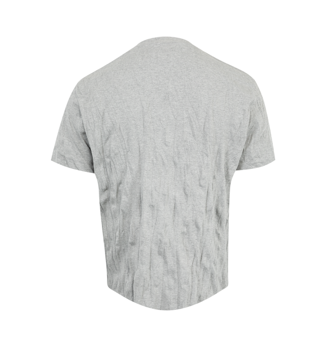 Image 2 of 2 - GREY - BOTTEGA VENETA Crushed Cotton Printed Jersey T-Shirt featuring a technical cotton jersey blend with crushed effect and graphic rabbit print, regular fit, short sleeves and crew neck. 52% cotton, 48% polyester. Made in Italy.