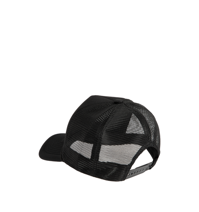 Image 2 of 2 - BLACK - GALLERY DEPT. Logo Trucker Hat featuring adjustable buckle fastening, trucker style, mesh sides, curved peak and logo at front.