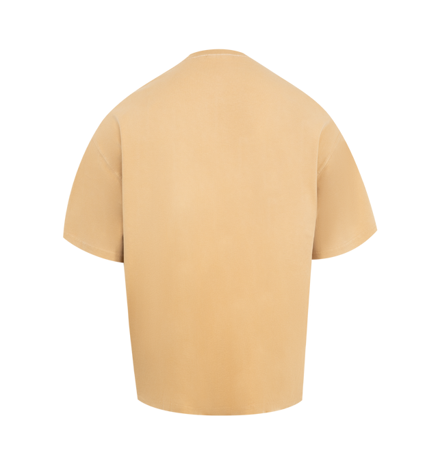 Image 2 of 2 - YELLOW - CARHARTT WIP Hudson Pocket T-Shirt featuring midweight cotton in a boxy loose fit, a sun-faded effect, woven Square Label appears on the chest pocket and short sleeves. 100% cotton.
