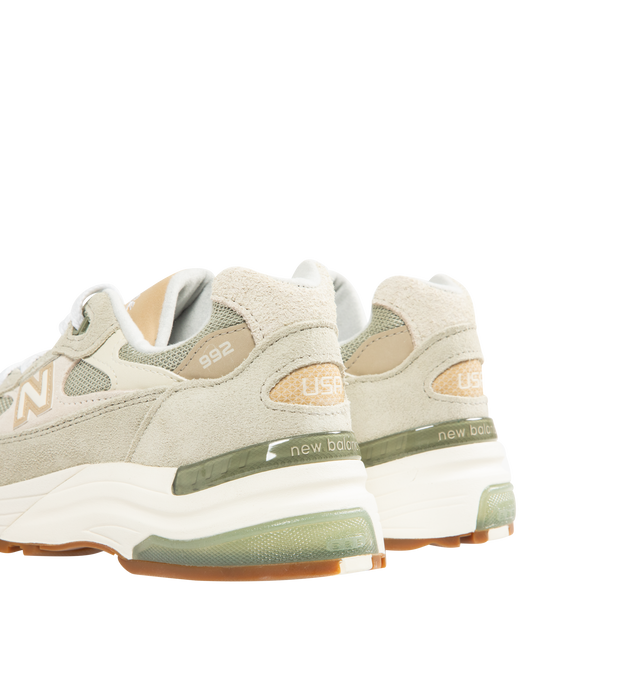 Image 3 of 5 - NEUTRAL - NEW BALANCE Made in USA 992 Core Sneaker featuring ABZORB cushioning at heel and forefoot, combination ENCAP and C-CAP midsole, reflective accents, NDurance rubber outsole, suede overlays and mesh upper.