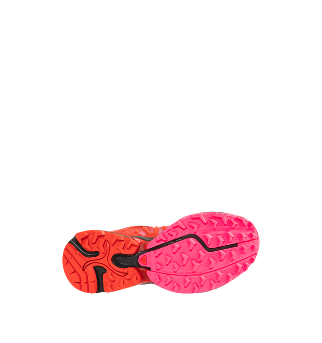 Image 4 of 5 - RED - SALOMON XT Whisper Aries Sneaker featuring traditional lacing system with eyelets, textile and leather upper, agileChassis system, OrthoLite diecut sockliner, textile lining, chevron lugs mud contaGRIP. 100% polyester.