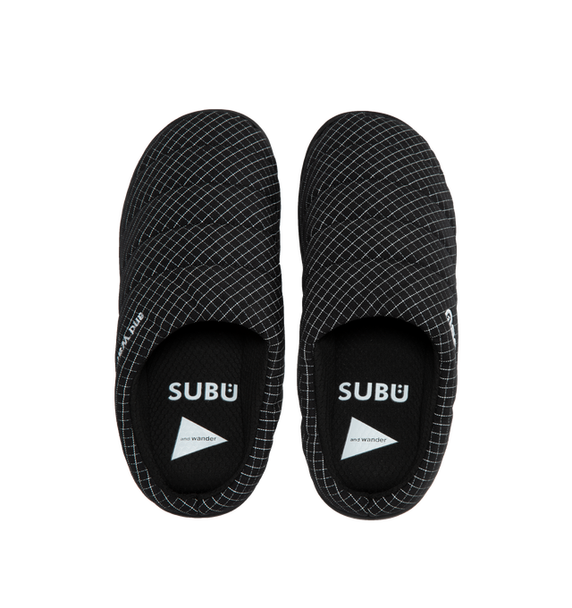 Image 4 of 4 - BLACK - And Wander X Subu practical round-toe slippers, made from waterproof Ecopak fabric with reflective thread for visibility during the night. Polyester, Ecopak upper, rubber sole. 