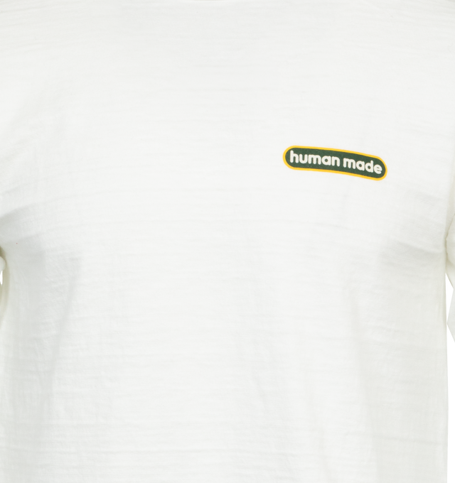 Image 3 of 4 - WHITE - HUMAN MADE Graphic T-Shirt #8 featuring crew neck, short sleeves, logo on front and back. 100% cotton.  