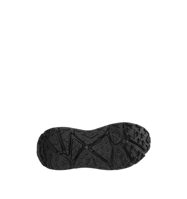 Image 4 of 5 - BLACK - HOKA Stinson EVO GTX Sneaker featuring ripstop upper, nubuck toe and heel overlays, waterproof GORE-TEX bootie construction, reflective webbing heel pull, speed-lace system and secondary lace option.