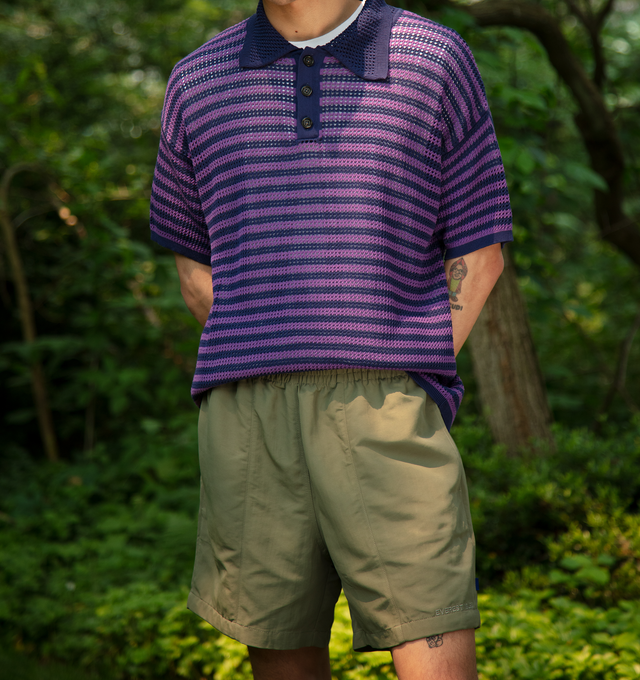 LATTICE POLO DUOTONE STRIPE (MENS)