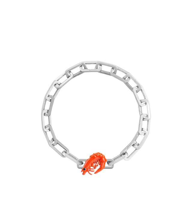 Image 7 of 8 - ORANGE - Poubel by The Gstaad Guy Gambero Rosso Charm, also known as The Red Prawn. All charms are made of .925 sterling silver, and are hand-painted using non-toxic lead-free enamel. Links sold separately. Hirshleifers offers a range of initial pieces from this collection in-store. For personal consultation and detailed information about jewelry, please contact our dedicated stylist team at personalshopping@hirshleifers.com