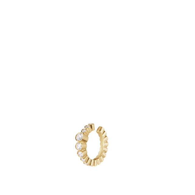Image 1 of 2 - GOLD - SOPHIE BILLE BRAHE Boucle De Cuff Earring 0.56CT featuring 18k recycled yellow gold and TW.VVS diamonds 0.56 ct.
