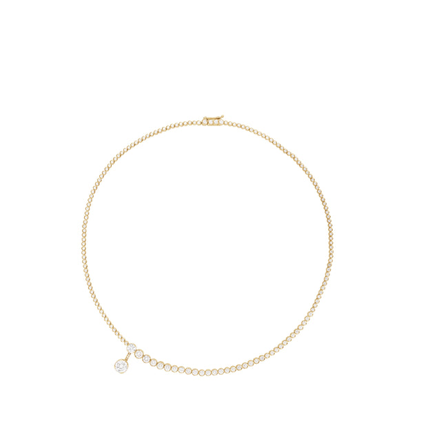 Image 1 of 2 - GOLD - SOPHIE BILLE BRAHE Collier de Venus Necklace 40CM featuring 18K certified recycled yellow gold with a total of 5.25 carat Top Wesselton VVS diamonds including a 1.00 ct. solitaire.