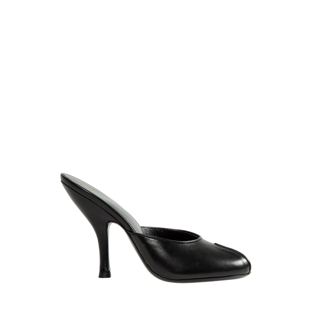 Image 1 of 4 - BLACK - Jude Women's Date Mule is crafted from baby calf leather and features a sleek slip-on silhouette with a open toe design. Main Material: Baby Calf Leather. Heel Height: 10.5 cm / 4.1 in. Leather Origin: Italy. Made in Portugal.