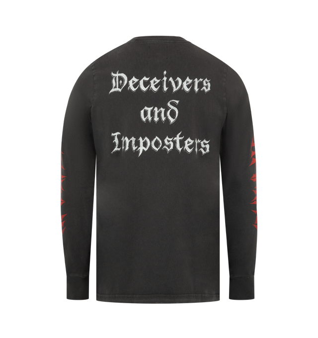 Image 2 of 3 - BLACK - GALLERY DEPT. The World is Ours Tee featuring relaxed long sleeve tee, front and back graphic, 'ATK' logotype on sleeves and regular fit. 100% cotton.