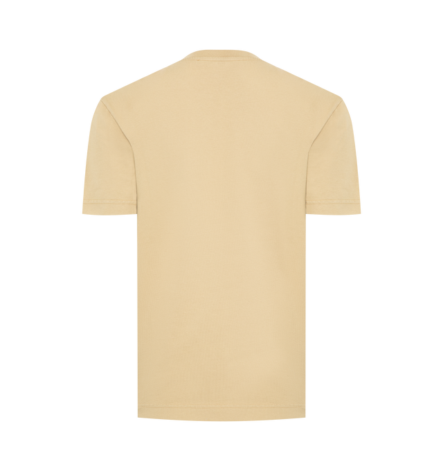 Image 2 of 2 - BROWN - JACQUEMUS Gros Grain Short-Sleeve T-Shirt featuring fitted shape, stretch cotton, ribbed crew neck, short sleeves, embroidered grosgrain logo on chest and above the hip length. 100% cotton. Made in Portugal.